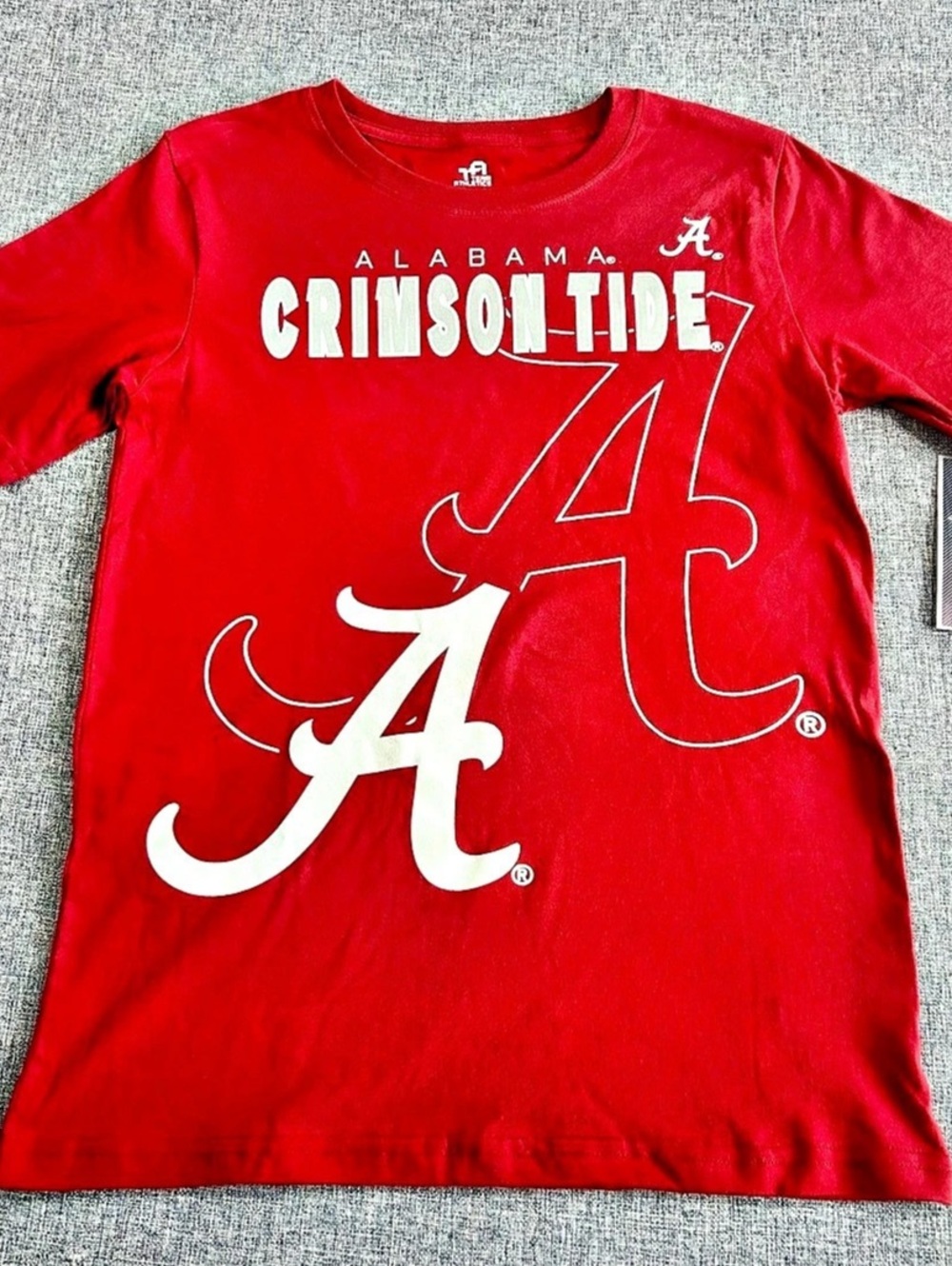 Team Athletics Alabama Crimson Tide Boys Graphic Tee Red & White New
